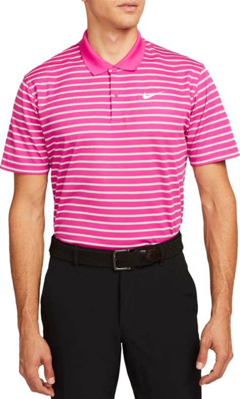 Nike Mens 2022 Dri Fit Victory Striped Golf Polo Golf Galaxy