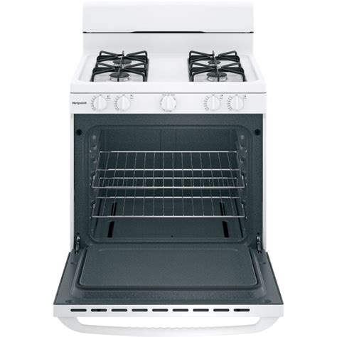 Hotpoint 30 In 4 Burners 48 Cu Ft Freestanding Gas Range White In