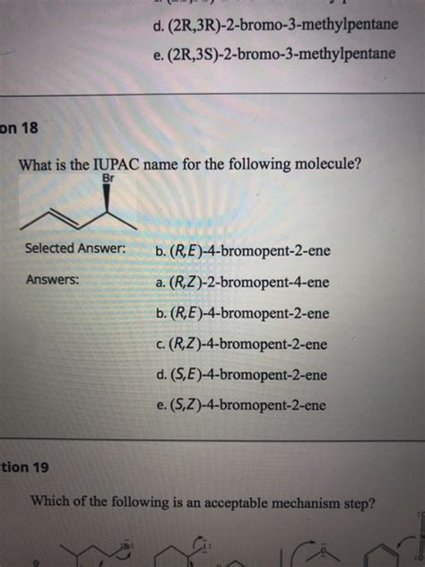 Solved D 2R 3R 2 Bromo 3 Methylpentane E Chegg