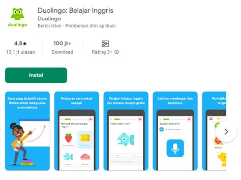 Duolingo Sebagai Aplikasi Belajar Bahasa Inggris Android Terbaik