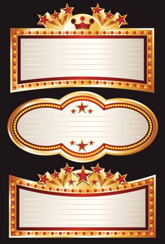 Theater Marquee Set Stock Illustration Download Image Now Istock