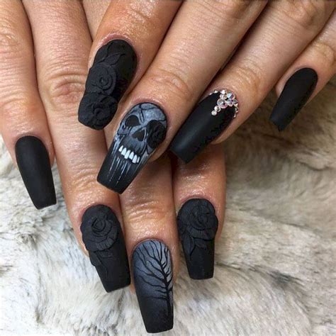 New Acrylic Nail Designs Ideas To Try This Year Skull Nails Goth