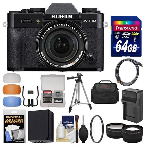 Fujifilm X T Digital Camera Mm Xf Lens Black With Gb Card