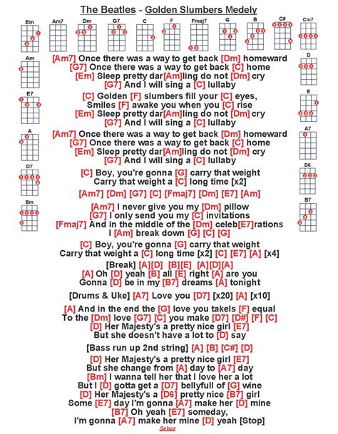 Golden Slumbers Guitar Chords