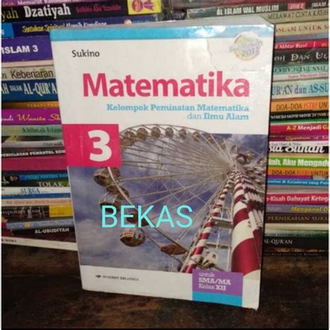 Jual Buku Matematika Kelas Xii Sma Penerbit Erlangga Kurikulum