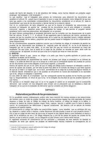 Las Pruebas En Materia Laboral PDF