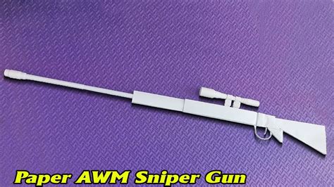 Origami Armas Como Fazer Uma Arma De Papel Awm Sniper Gun Youtube