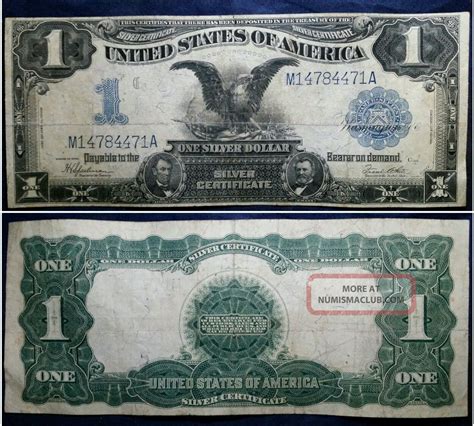 Black Eagle Large Size Silver Certificate Rare One Dollar