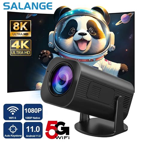 Salange Miniproyector P330 4K Android 11 380 ANSI Native 1080P Wifi6