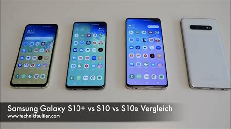 Samsung Galaxy S10 Vs S10 Vs S10e Vergleich Youtube