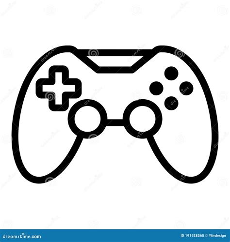 Video Game Joystick Icon Outline Style Stock Vector Illustration Of