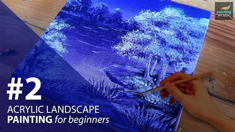 Monochrome Landscape Acrylic Painting Easy Painting For Beginners