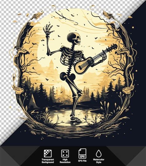 Premium Vector Vector Skeleton Playing Guitar Halloween