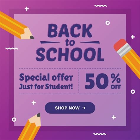 Premium Vector | Back to school ads