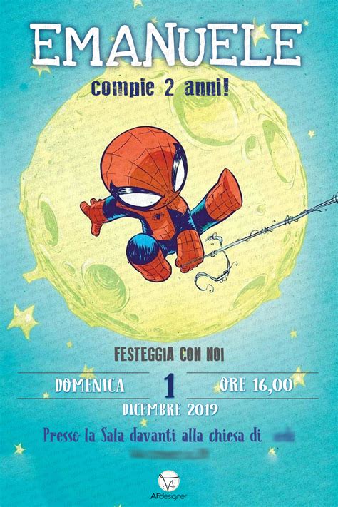 Spiderman Invito Digitale Afdesigner