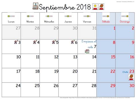 Calendario Escolar Adaptado Con Pictogramas Arasaac The Best Porn Website