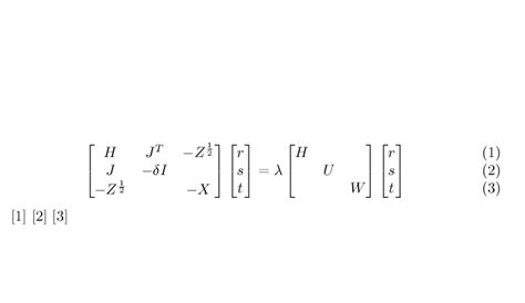 [tex Latex] Equation Number For Each Row Of A Matrix Equation Math