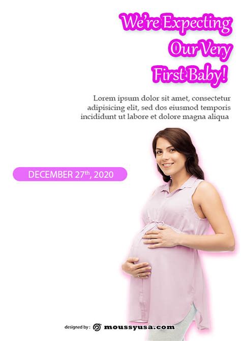 10 Pregnant Announcement Psd Template Free Mous Syusa