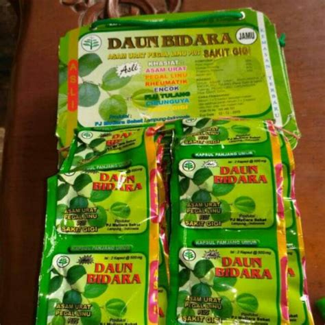 Jual Kapsul Daun Bidara Daun Bidara Sachet Hijau Obat Asam Urat