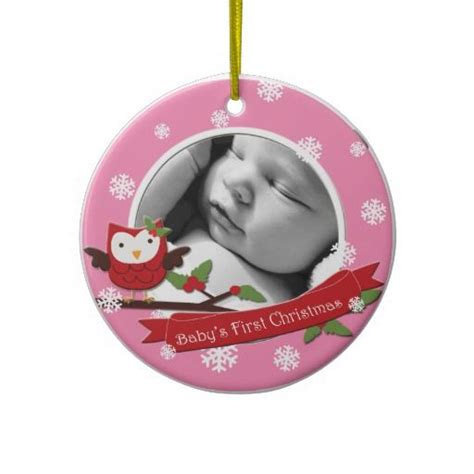 Babys First Christmas Ornament Custom Photo Zazzle Christmas