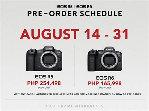 Canon EOS R5, R6 priced in the Philippines, pre-orders begin August 14!