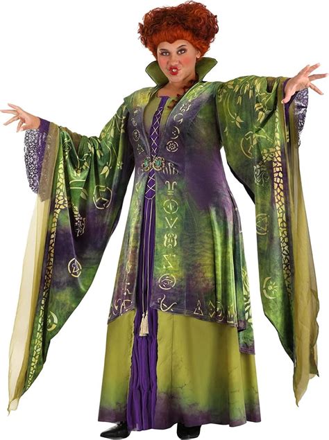 Disney Hocus Pocus Winifred Sanderson Adult Plus Size Costume Sz 1x 18 20 New Seasonal Decor