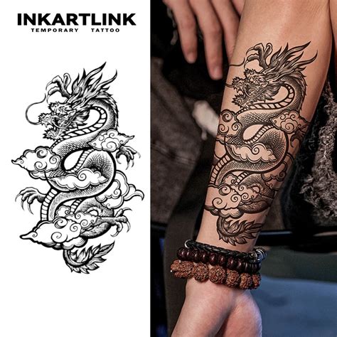 Dragon Temporary Tattoo Stickers Waterproof Long Lasting Magic Tattoo