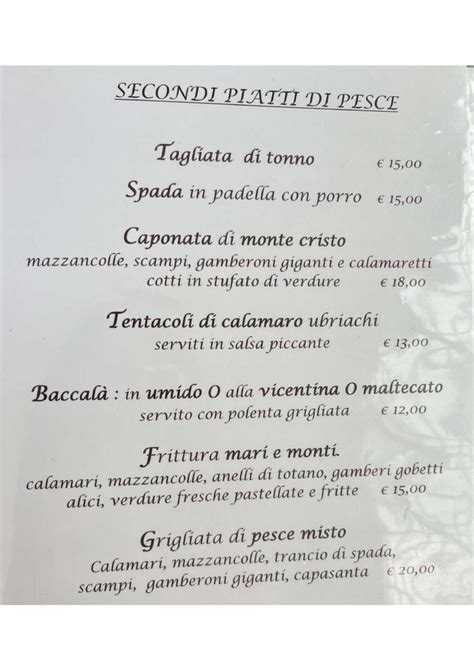 Carte et Menus 2024 Antica Osteria Pava à Vigonovo TheFork