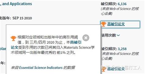 Esi 什么是esi高被引？你发表的论文离高被引还有多远？ 知乎