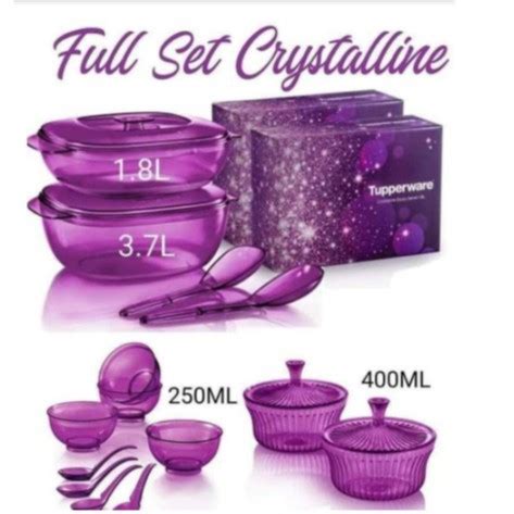 Purple Royale Crystalline Set Tupperware Plus