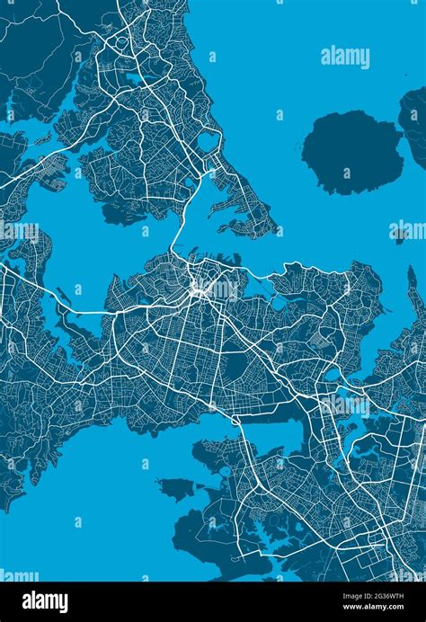 Mapa Detallado De La Zona Administrativa De La Ciudad De Auckland