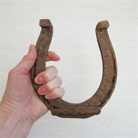 Large Antique Horseshoe Draft Horse Shoe Rustic Farmhouse