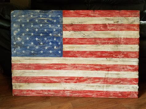 Distressed American Flag | American flag, Flag, Wall art