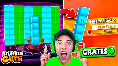 CONSEGUÍ GRATIS la NUEVA SKIN TETRIS en STUMBLE GUYS YouTube