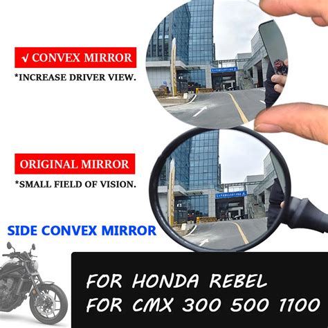 Motorcycle Convex Mirror Increase Enlarge Rearview Mirrors Side Rear