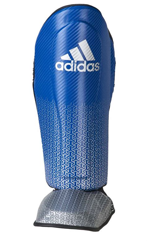 Adidas Schienbeinschoner Kickboxen Blau Silber Schienbeinschoner