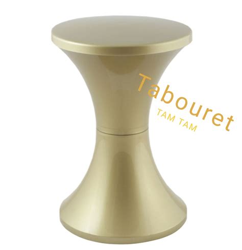 Tabouret TAM TAM plastique couleur doré réeditions Stamps France