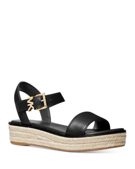 Michael Michael Kors Synthetic Richie Logo Buckle Espadrille Platform