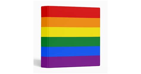 Lgbt Gay Pride Rainbow Flag Binder Zazzle