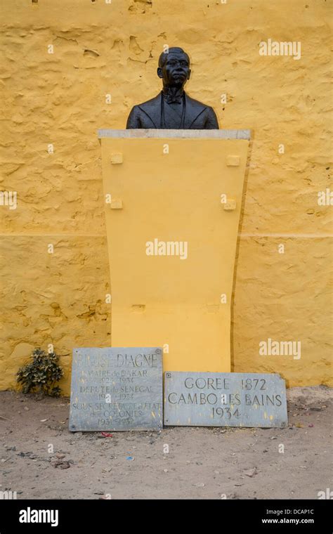 Statue to Blaise Diagne, Goree Island, Senegal Stock Photo - Alamy