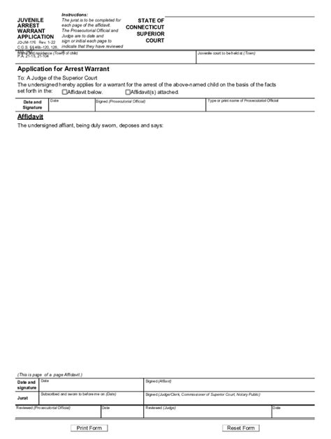 Fillable Online Jud Ct Juvenile Arrest Warrant Application Fax Email