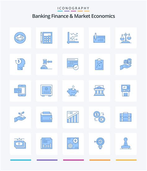 Creative Banking Finance And Market Economics 25 Blue Icon Pack Such As