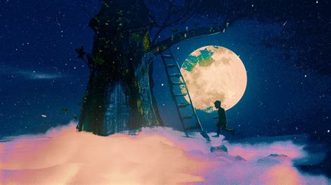 fantasy art, Moon, artwork, HD Wallpaper | Rare Gallery