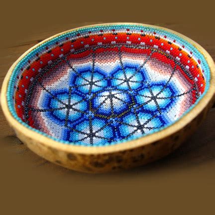 Huichol Bead Art Beaded Bowl Making Huichol Art Online