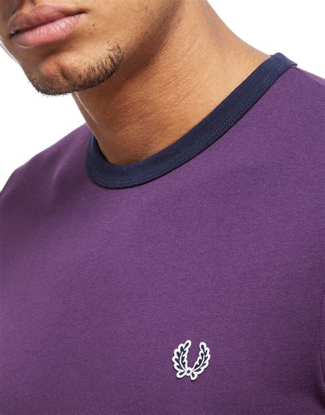 Lyst Fred Perry Ringer T Shirt In Purple For Men