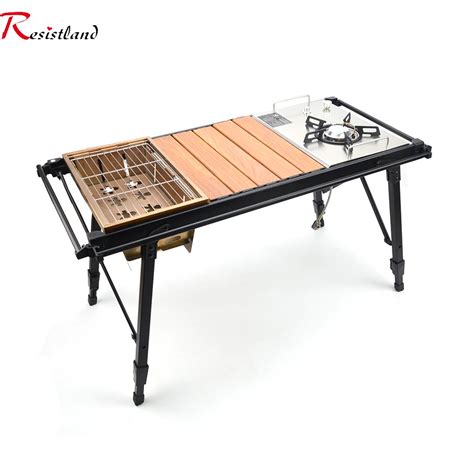 Table De Camping Pliante PerfecIGT En Bois R Chaud Gaz Portable L Ger