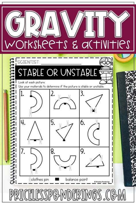 Gravity And Balance Activities Lessons Worksheets 2nd And 3rd Grade