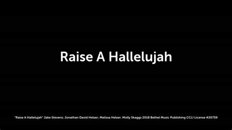 I Raise A Hallelujah Logos Sermons