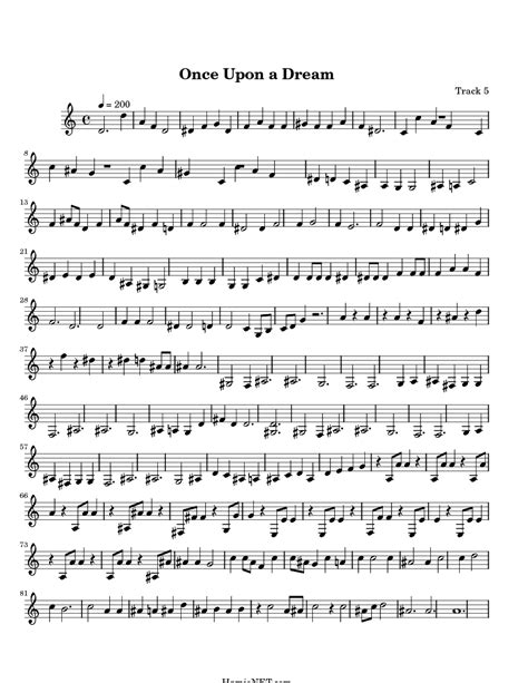 Once Upon A Dream Sheet Music Once Upon A Dream Score •