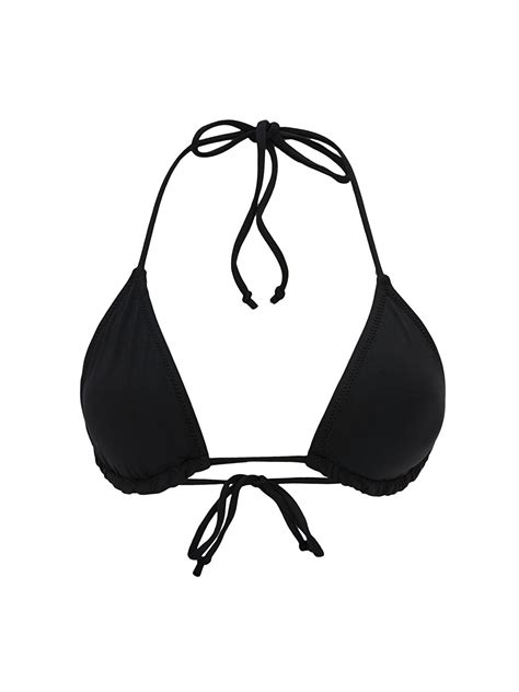 SİYAH Kadın Boyundan Bağlamalı Düz Bikini Üst S3AB07Z8 CVL LCW